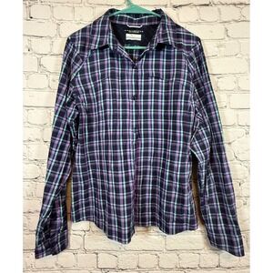 Columbia Omni-Shade Plaid Button Up Sun Protection Shirt L‎